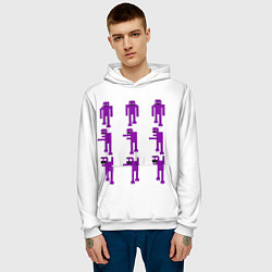 Толстовка-худи мужская Five Nights At Freddys purple guy, цвет: 3D-белый — фото 2