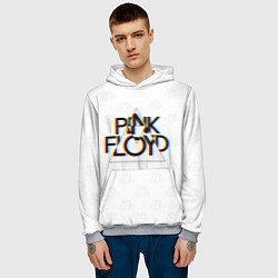 Толстовка-худи мужская PINK FLOYD LOGO ПИНК ФЛОЙД ГЛИТЧ, цвет: 3D-меланж — фото 2