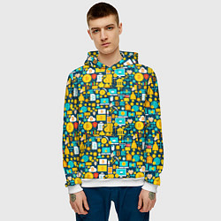 Толстовка-худи мужская Трейдер Криптовалют, цвет: 3D-белый — фото 2