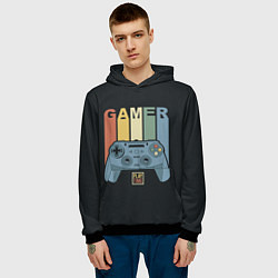 Толстовка-худи мужская GAMER Геймер, цвет: 3D-черный — фото 2