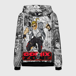 Толстовка-худи мужская Gray comix, цвет: 3D-черный