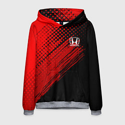 Толстовка-худи мужская Honda - Red texture, цвет: 3D-меланж