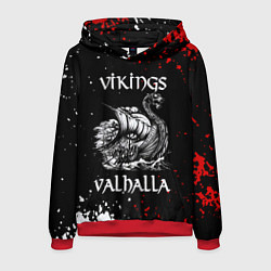 Толстовка-худи мужская Викинги: Вальхалла Vikings: Valhalla, цвет: 3D-красный