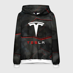 Толстовка-худи мужская Tesla Sport Logo, цвет: 3D-белый