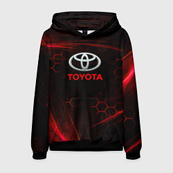 Толстовка-худи мужская Toyota sport соты, цвет: 3D-черный