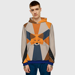 Толстовка-худи мужская Metamask Крипто лиса, цвет: 3D-синий — фото 2