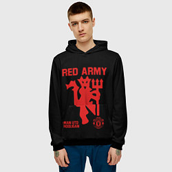 Толстовка-худи мужская Manchester United Red Army Манчестер Юнайтед, цвет: 3D-черный — фото 2