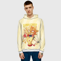 Толстовка-худи мужская Sunnydrop fnaf, цвет: 3D-белый — фото 2
