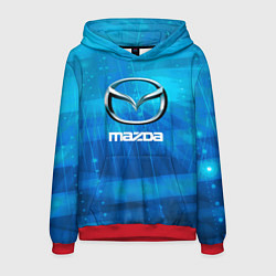 Толстовка-худи мужская Mazda мазда, цвет: 3D-красный