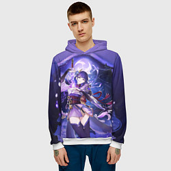 Толстовка-худи мужская Raiden Shogun ETERNITY, цвет: 3D-белый — фото 2