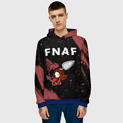 Толстовка-худи мужская FIVE NIGHTS AT FREDDYS - ФОКСИ Краска, цвет: 3D-синий — фото 2