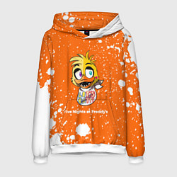 Толстовка-худи мужская ФНАФ - ЧИКА Краска, цвет: 3D-белый