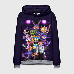 Толстовка-худи мужская Five Nights at Freddys: Security Breach персонажи, цвет: 3D-меланж