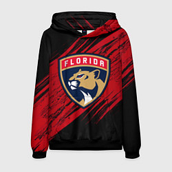 Толстовка-худи мужская Florida Panthers, Флорида Пантерз, NHL, цвет: 3D-черный