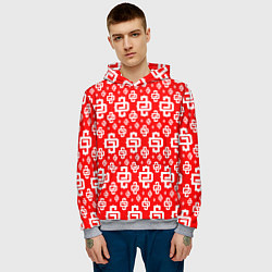 Толстовка-худи мужская Red Pattern Dope Camo Dope Street Market Спина, цвет: 3D-меланж — фото 2