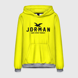 Толстовка-худи мужская Узор Yellow Jorman Air Dope Street Market, цвет: 3D-меланж