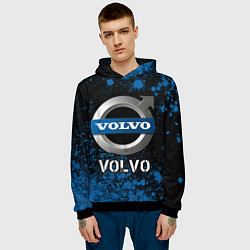 Толстовка-худи мужская ВОЛЬВО Volvo Арт, цвет: 3D-черный — фото 2