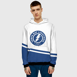 Толстовка-худи мужская Tampa Bay Lightning NHL, цвет: 3D-черный — фото 2