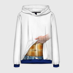 Толстовка-худи мужская Мучные кубики, цвет: 3D-синий