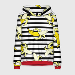 Толстовка-худи мужская Banana pattern Summer, цвет: 3D-красный