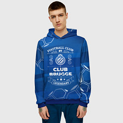 Толстовка-худи мужская Club Brugge FC 1, цвет: 3D-синий — фото 2