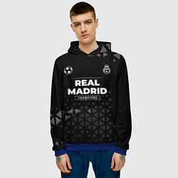 Толстовка-худи мужская Real Madrid Форма Champions, цвет: 3D-синий — фото 2