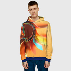 Толстовка-худи мужская Солнце из бумаги, цвет: 3D-синий — фото 2