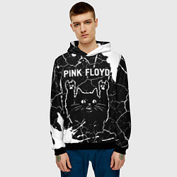 Толстовка-худи мужская Pink Floyd Rock Cat, цвет: 3D-черный — фото 2