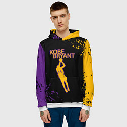 Толстовка-худи мужская Kobe Bryant Баскетболист 24, цвет: 3D-белый — фото 2