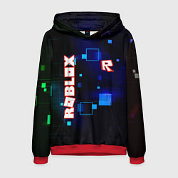 Толстовка-худи мужская ROBLOX неоновые кубики, цвет: 3D-красный