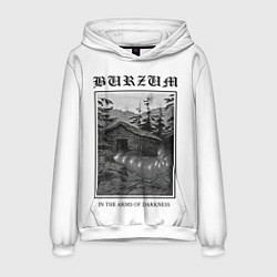 Толстовка-худи мужская In the arms of darkness - Burzum, цвет: 3D-белый