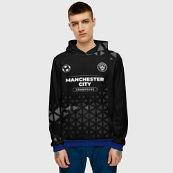 Толстовка-худи мужская Manchester City Champions Uniform, цвет: 3D-синий — фото 2