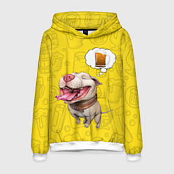 Толстовка-худи мужская BeerBull, цвет: 3D-белый