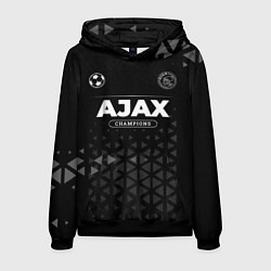 Толстовка-худи мужская Ajax Champions Uniform, цвет: 3D-черный