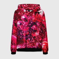 Толстовка-худи мужская ВОЗДУШНО КРАСНЫЕ ШАРЫ, цвет: 3D-черный