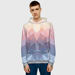 Толстовка-худи мужская Полигональная свежесть 2022, цвет: 3D-меланж — фото 2