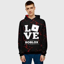 Толстовка-худи мужская Roblox Love Классика, цвет: 3D-черный — фото 2