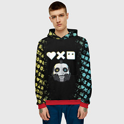 Толстовка-худи мужская Love, Death and Robots Pattern, цвет: 3D-красный — фото 2