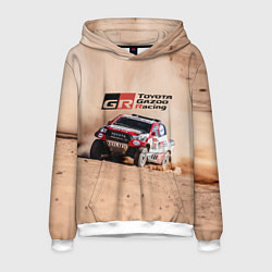 Толстовка-худи мужская Toyota Gazoo Racing Desert Rally, цвет: 3D-белый