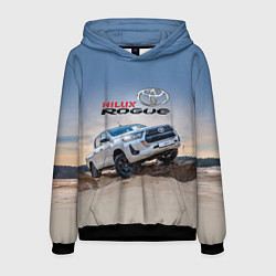 Толстовка-худи мужская Toyota Hilux Rogue Off-road vehicle Тойота - прохо, цвет: 3D-черный