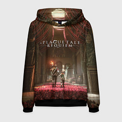 Толстовка-худи мужская Амиция и Гуго A Plague Tale Requiem, цвет: 3D-черный