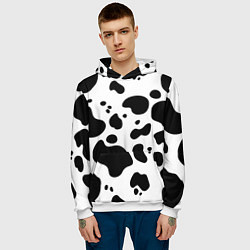 Толстовка-худи мужская Пятна Далматина, цвет: 3D-белый — фото 2