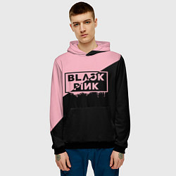 Толстовка-худи мужская BLACKPINK BIG LOGO, цвет: 3D-черный — фото 2