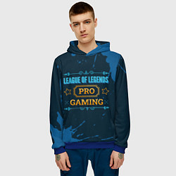 Толстовка-худи мужская Игра League of Legends: PRO Gaming, цвет: 3D-синий — фото 2