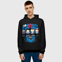 Толстовка-худи мужская Stranger Things South Park, цвет: 3D-черный — фото 2
