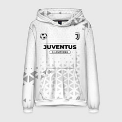 Толстовка-худи мужская Juventus Champions Униформа, цвет: 3D-белый