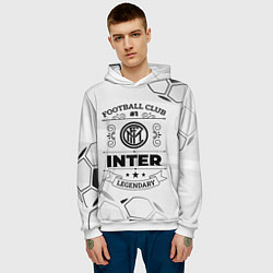 Толстовка-худи мужская Inter Football Club Number 1 Legendary, цвет: 3D-белый — фото 2
