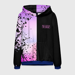 Толстовка-худи мужская BLACKPINK HALF COLORS, цвет: 3D-синий