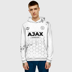 Толстовка-худи мужская Ajax Champions Униформа, цвет: 3D-белый — фото 2