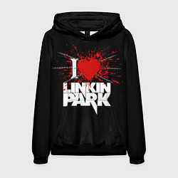 Толстовка-худи мужская Linkin Park Сердце, цвет: 3D-черный